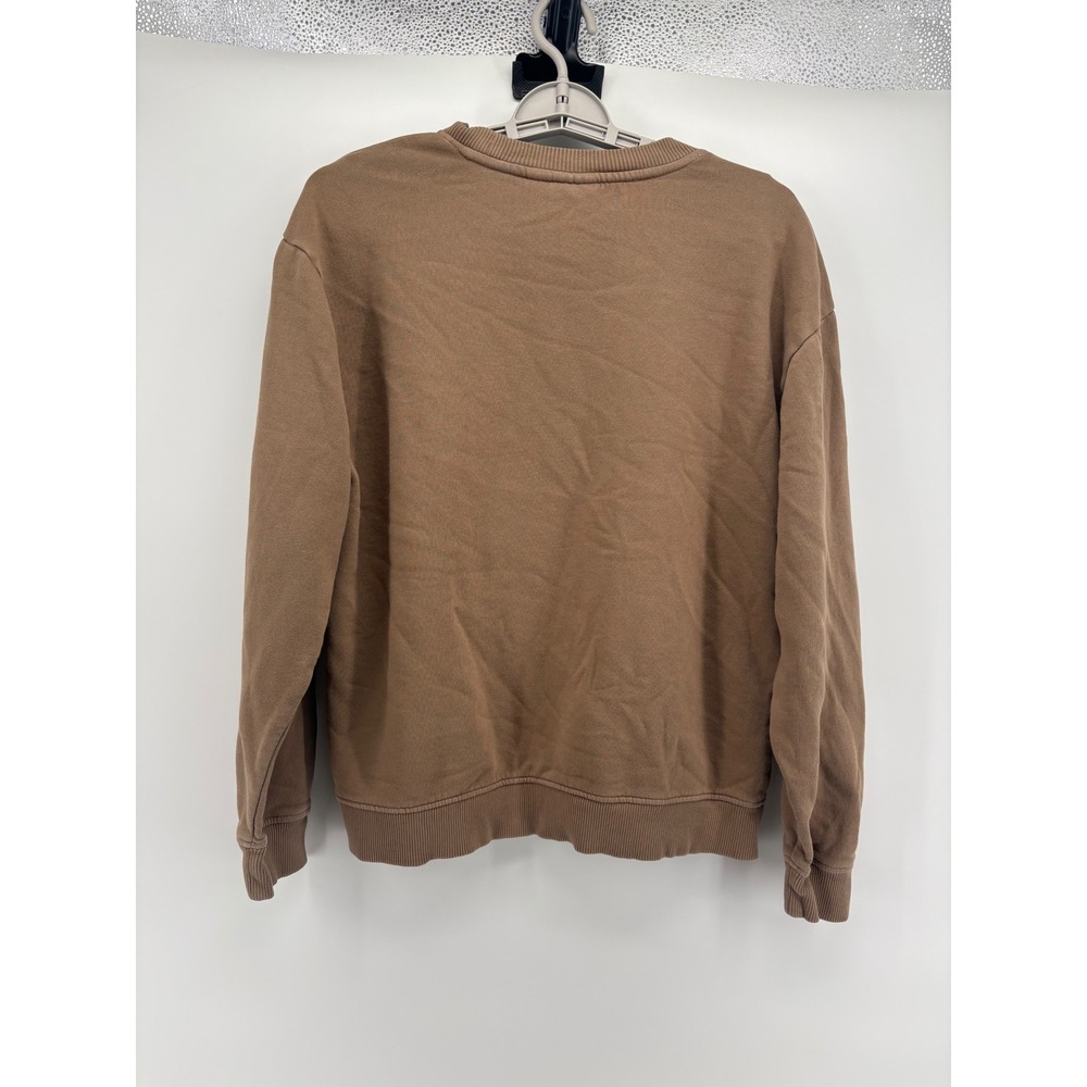 Vans Sweatshirt Mens Small Tan Brown Snake Skull Graphic Crewneck Pullover S - Picture 4 of 9
